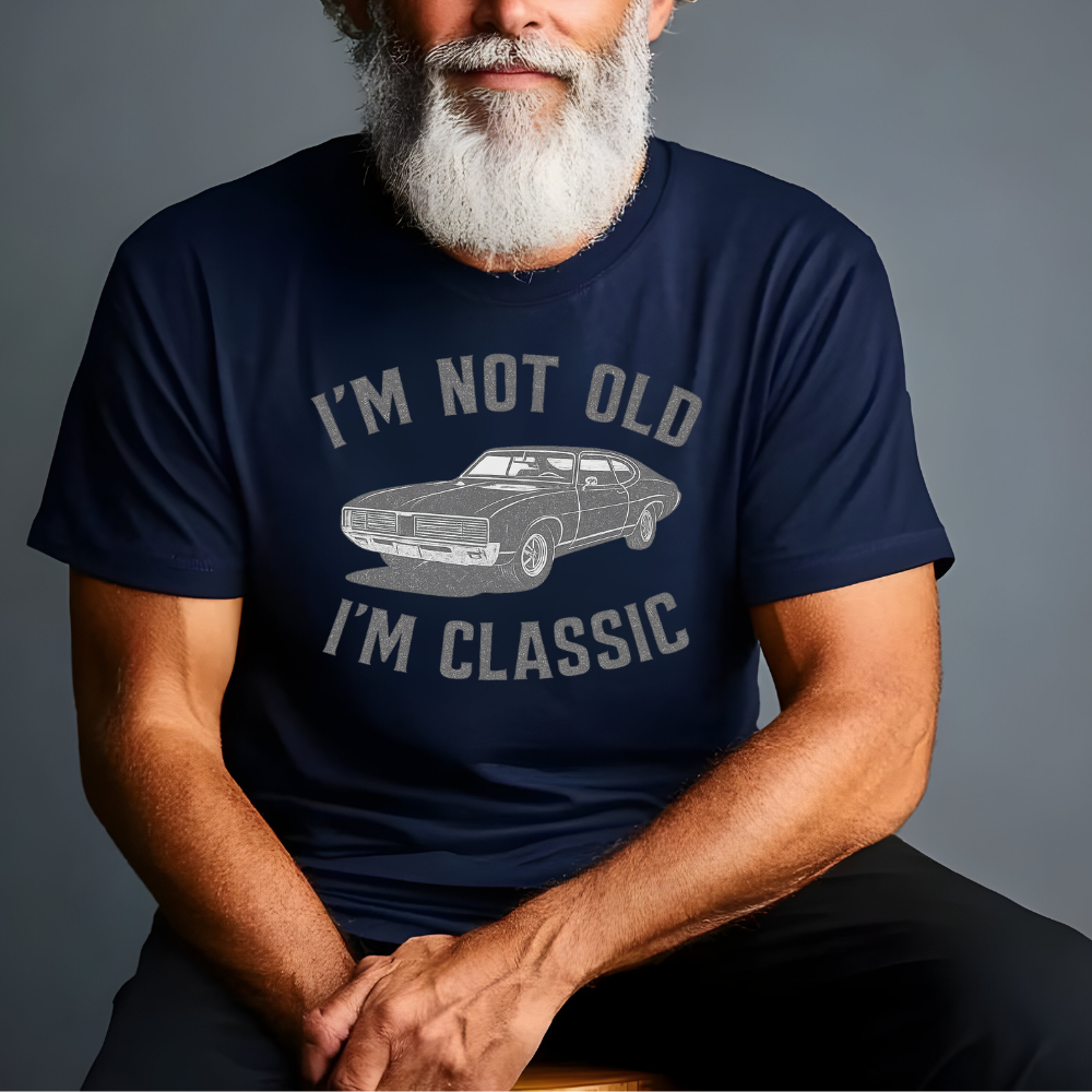 I'm Not Old I'm Classic T-Shirt – Funny Birthday Gift for Dad, Husband, Grandpa, or Car Lover