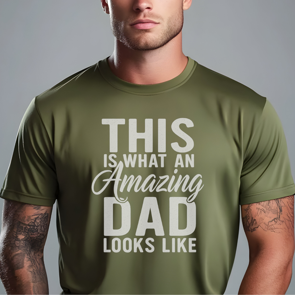 This Is What an Amazing Dad Looks Like T-Shirt – Funny Birthday or Father's Day Gift for Dad, Husband, or Grandpa