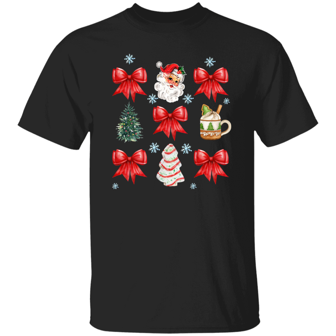 Christmas Bows Print Design: T-shirt & Sweatshirt - Festive Holiday Wear
