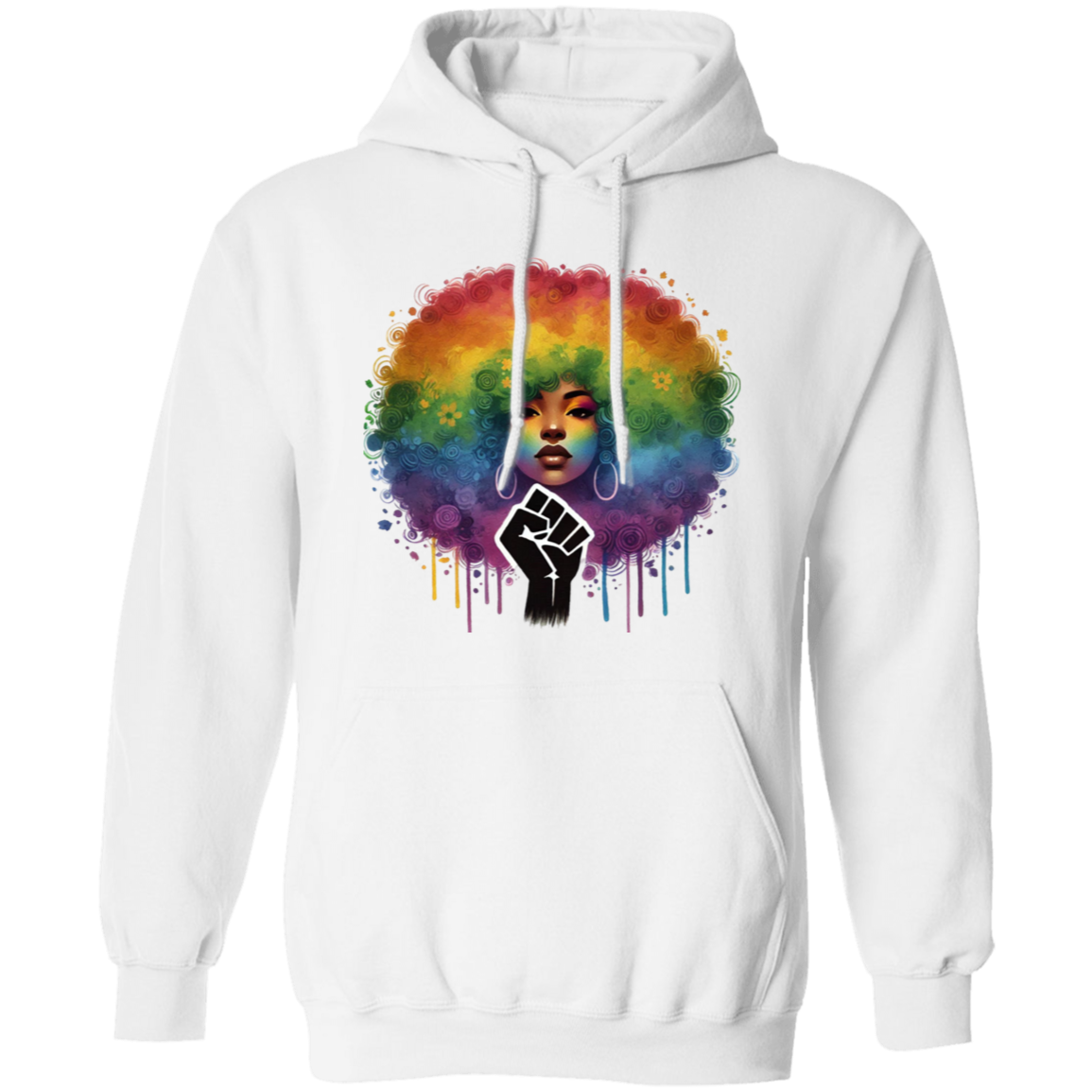 Celebrate Black History with Rainbow Afro Apparel / T-Shirt, Hoodie
