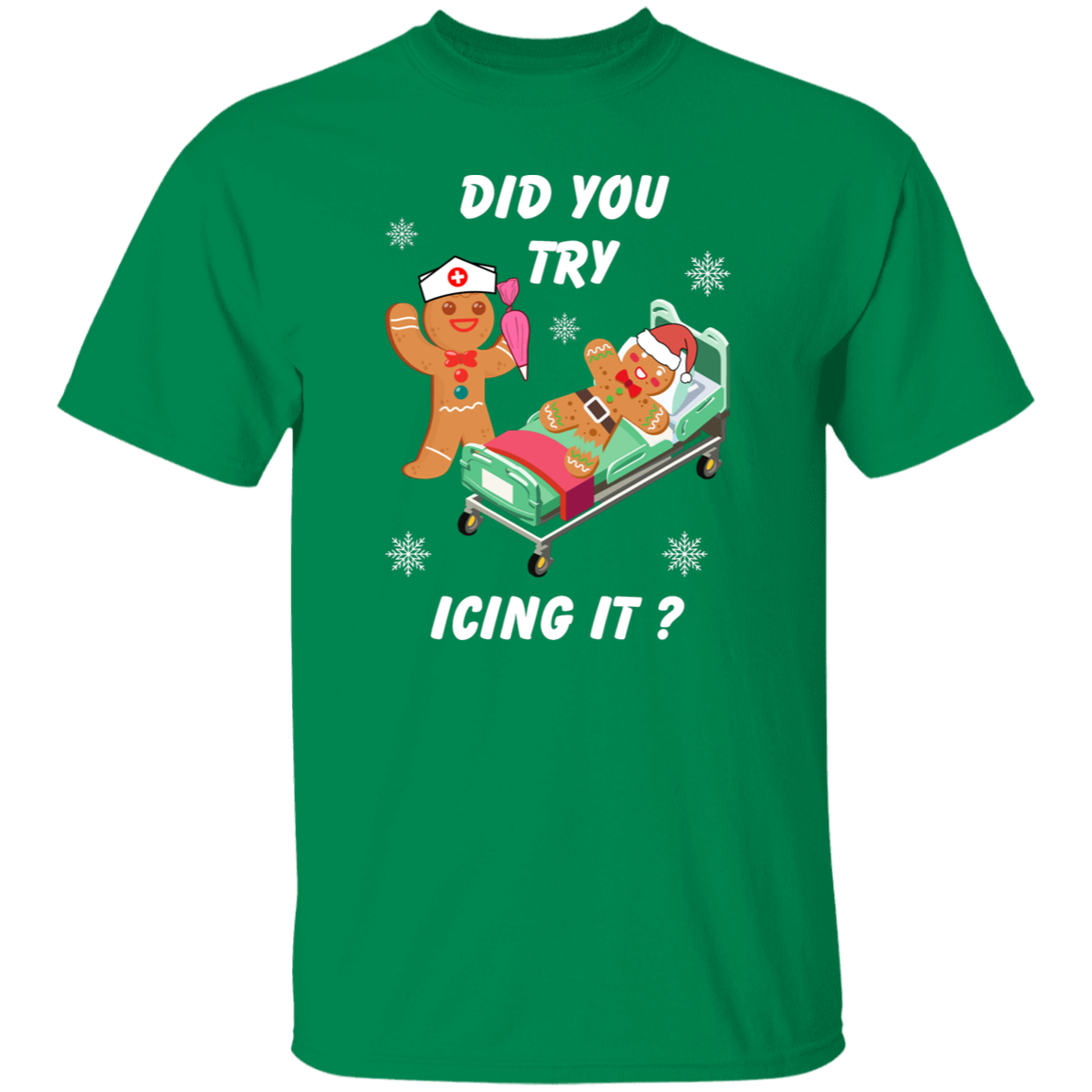 Funny Holiday Tee - 'Did You Try Icing It?' - Cozy Sweatshirt for Christmas T-Shirt, Sweatshirt, Hoodie