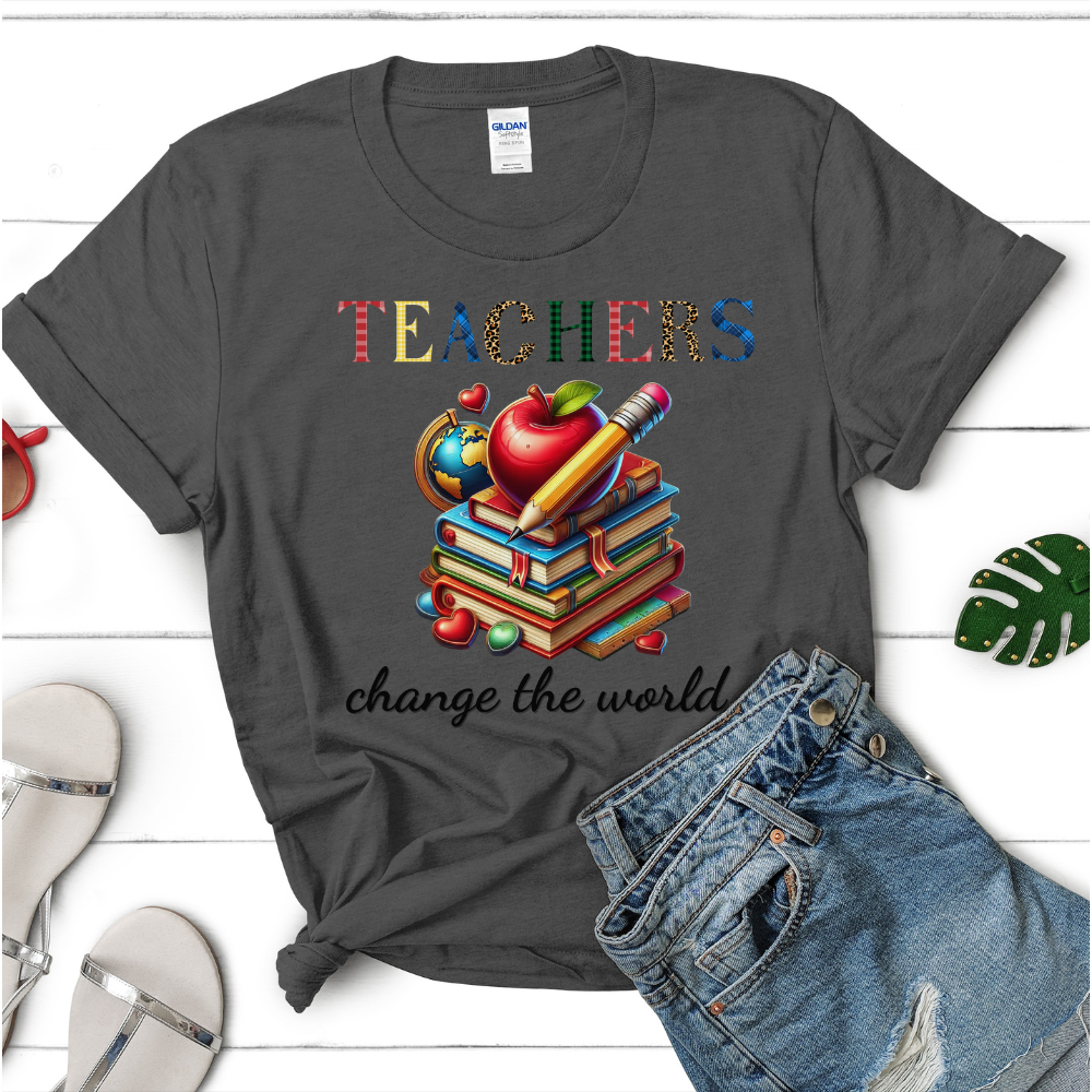 Teachers Change The World T-Shirt | Inspirational Educator Gift