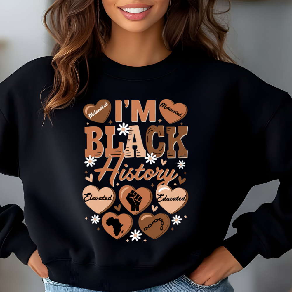 Celebrate Black History Month - I'm Black History Sweatshirt