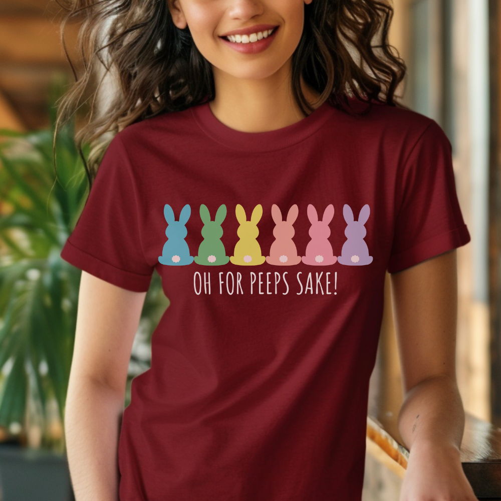Oh For Peeps Sake Easter T-Shirt - Funny Graphic Tee