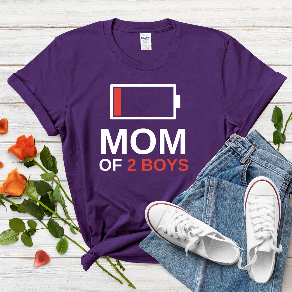 Mom of 2 T-Shirt | Stylish & Comfortable Tee for Proud Moms – Perfect Gift
