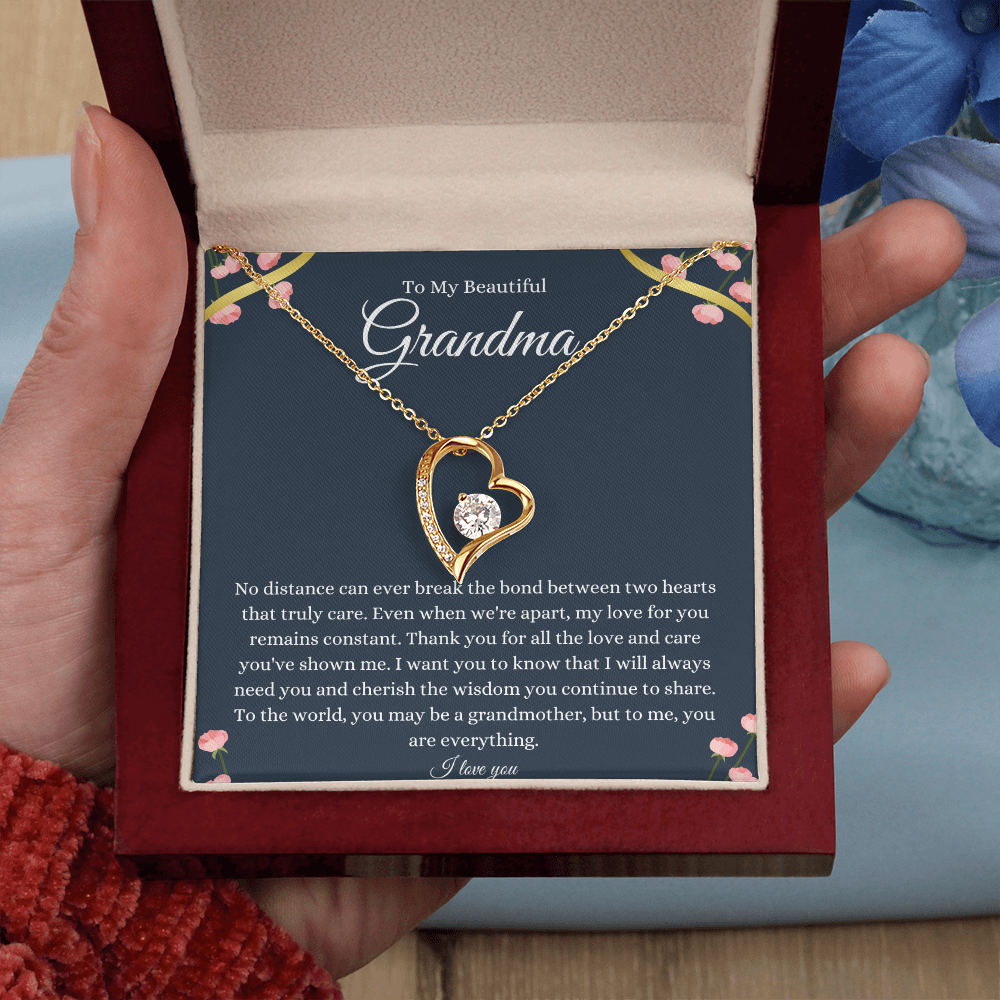 To My Beautiful Grandma Forever Love Necklace – Heartfelt Gift for Grandmothers