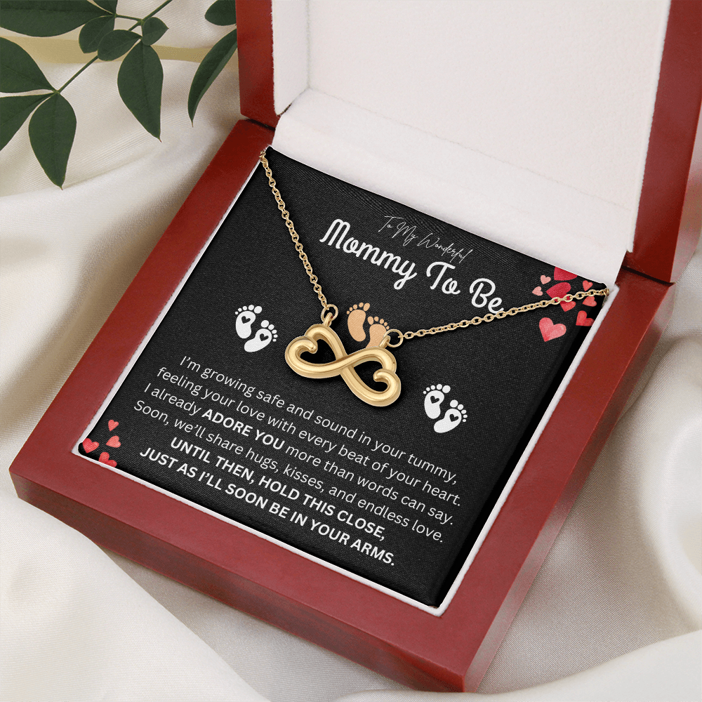 To My Beautiful Mommy To Be - Endless Love Necklace | Precious Gift for Expecting Moms