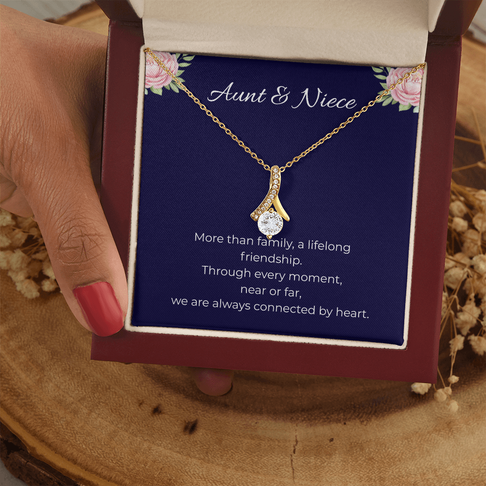 Aunt & Niece | Alluring Beauty Ribbon Necklace | Gift for Niece from Aunt