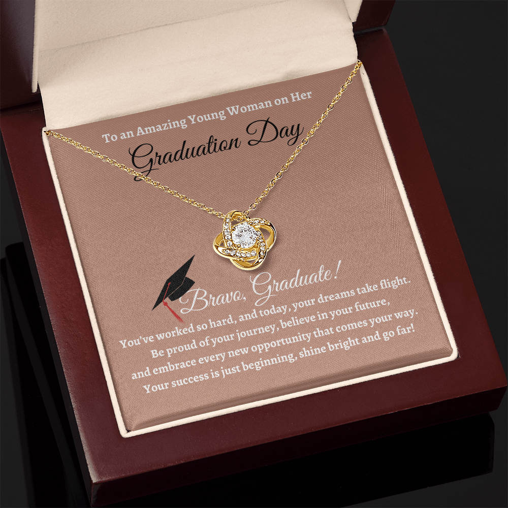 Graduation Love Knot Necklace | Amazing Young Woman Gift | Class of 2025