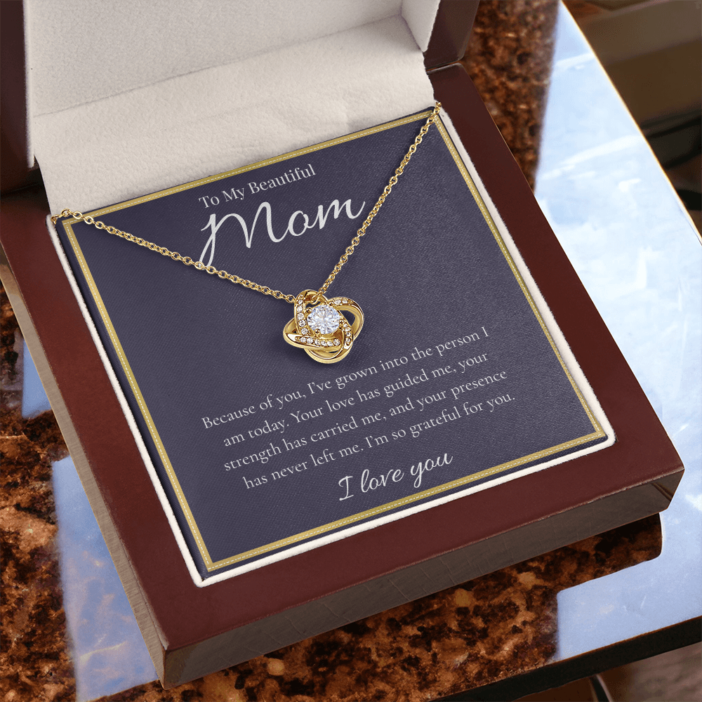 To My Beautiful Mom | Love Knot Necklace | Gift for Mom