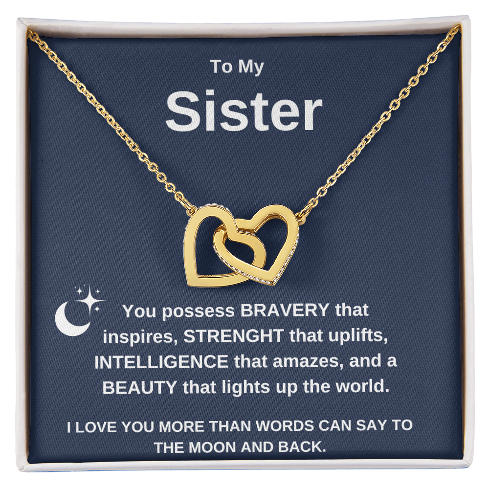 Interlocking Heart Necklace for Sisters - Symbol of Bonding