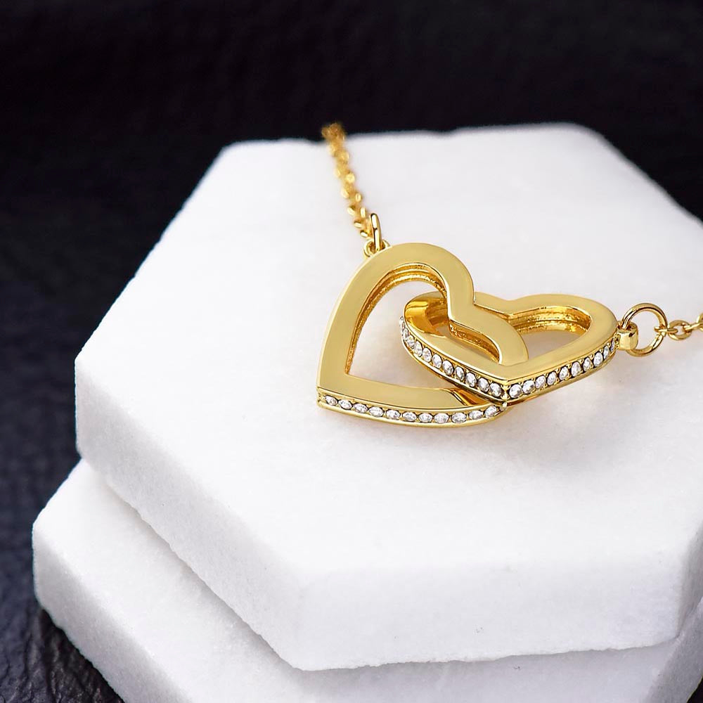 To My Precious Daughter Interlocking Heart Necklace – Meaningful Gift from Mom