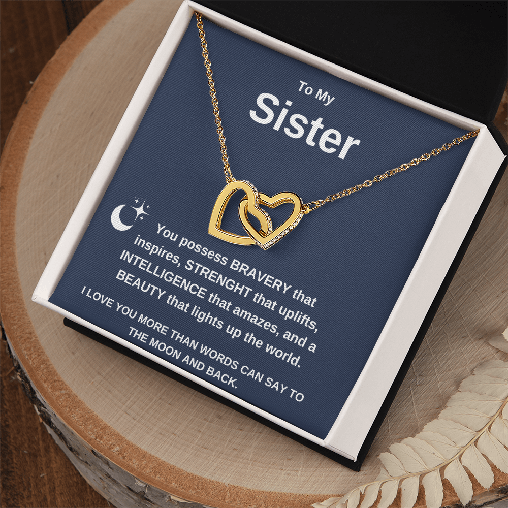 Interlocking Heart Necklace for Sisters - Symbol of Bonding