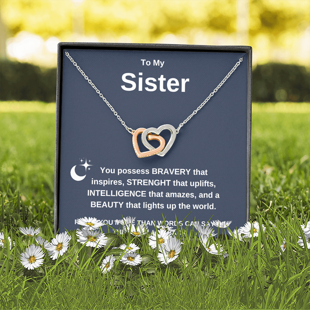 Interlocking Heart Necklace for Sisters - Symbol of Bonding