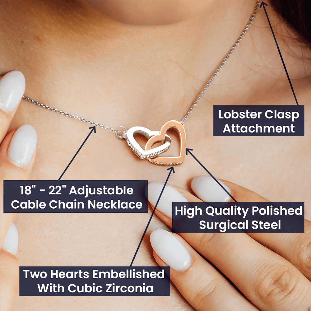 Interlocking Heart Necklace for Sisters - Symbol of Bonding