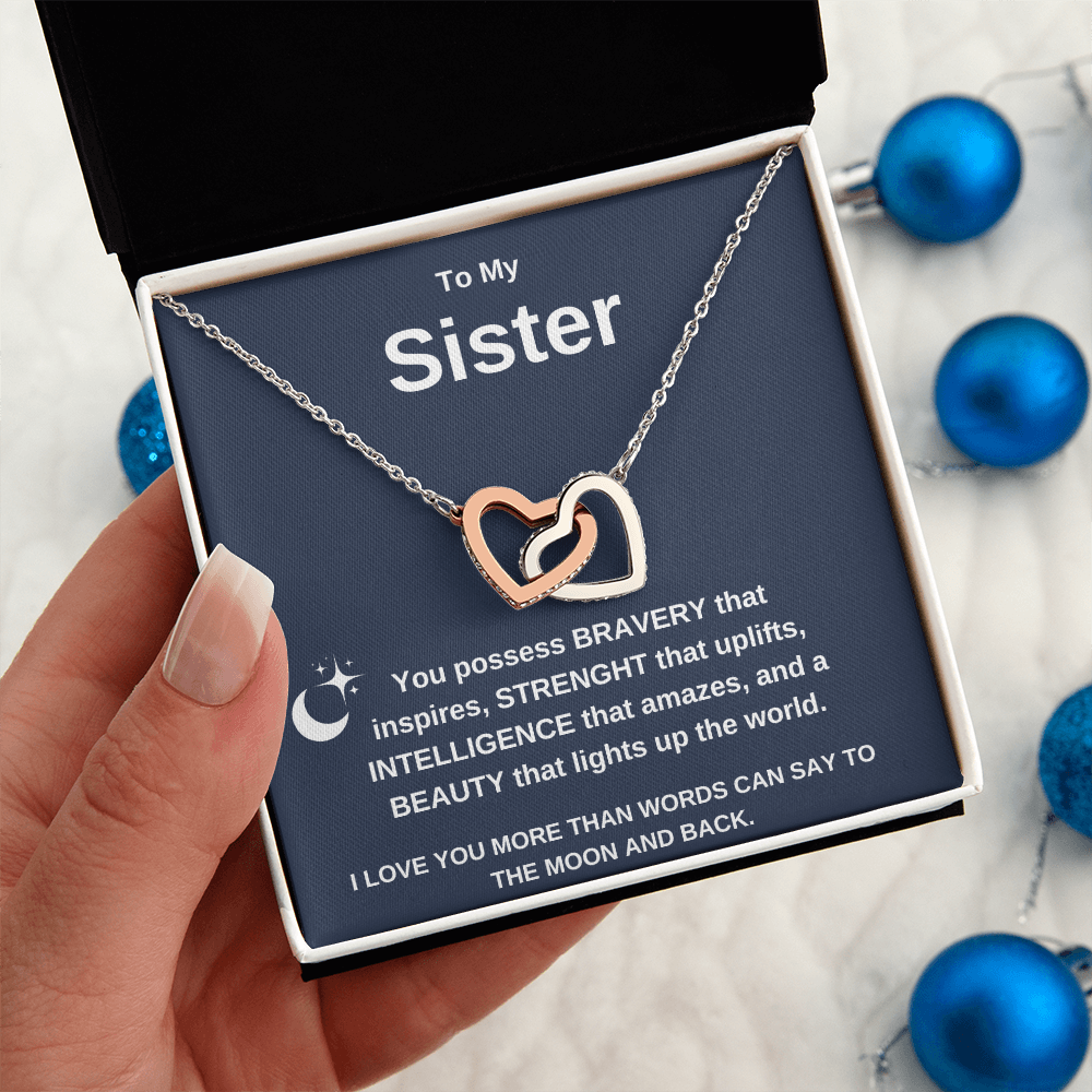 Interlocking Heart Necklace for Sisters - Symbol of Bonding