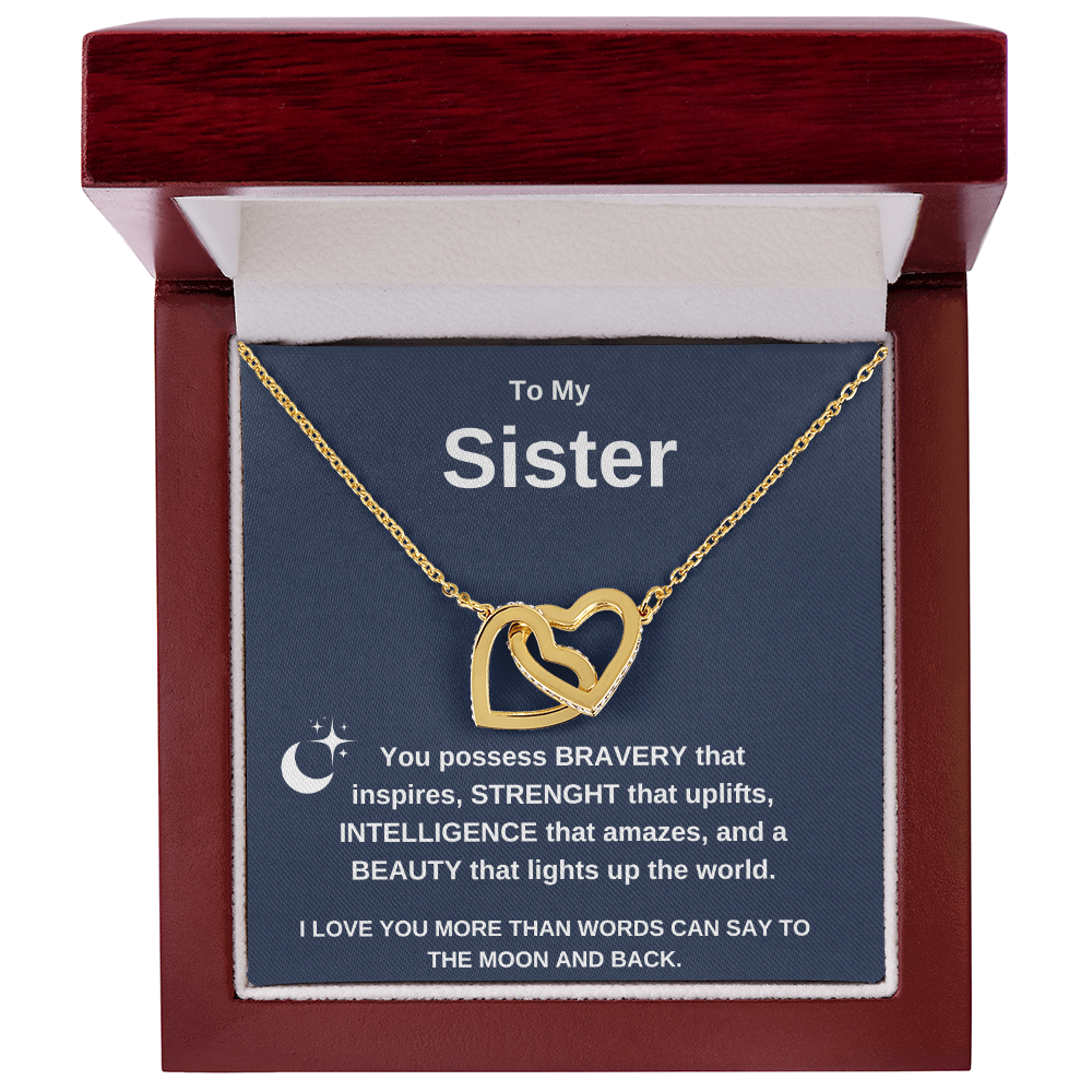 Interlocking Heart Necklace for Sisters - Symbol of Bonding