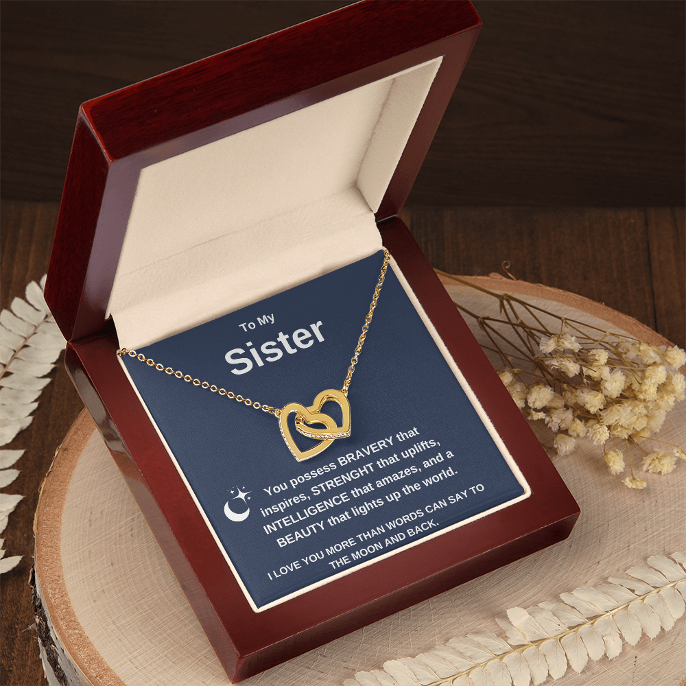 Interlocking Heart Necklace for Sisters - Symbol of Bonding