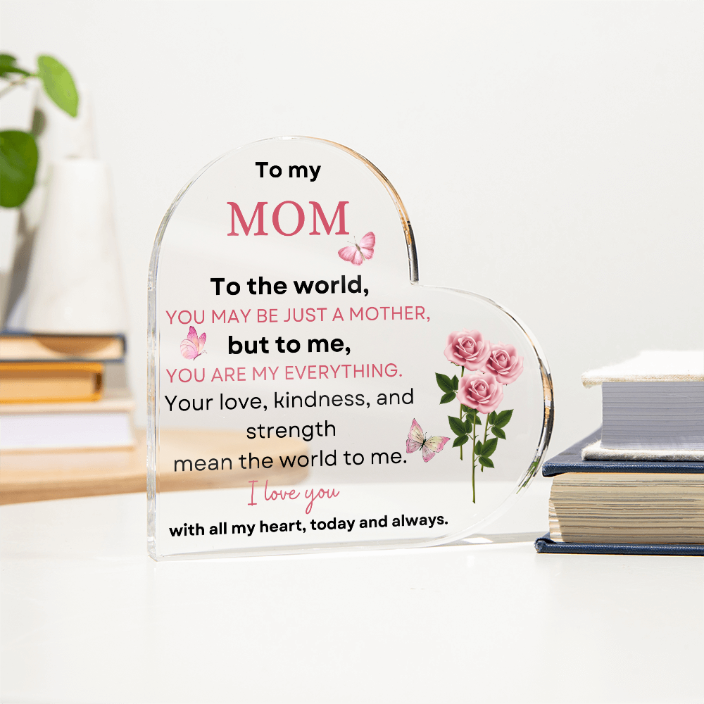 Heartfelt Mom Acrylic Plaque | Meaningful Mother’s Day & Birthday Gift