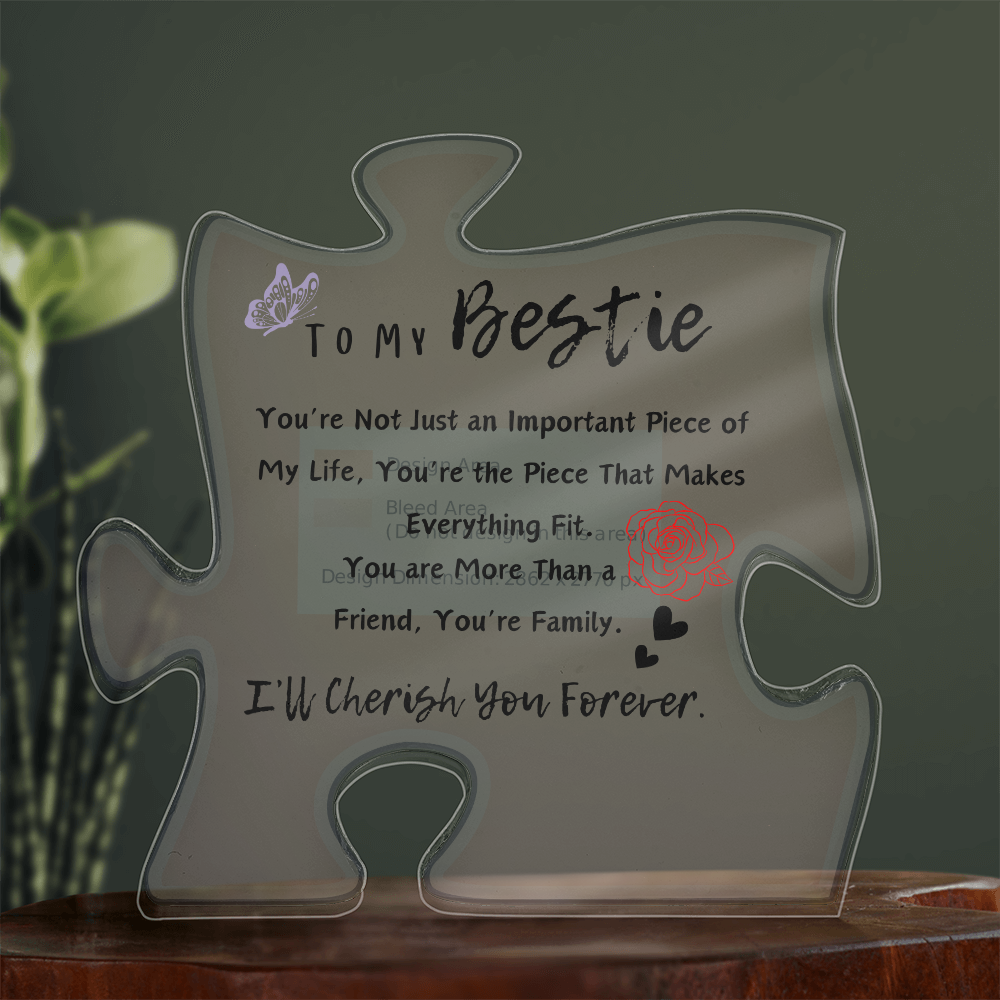 Bestie Acrylic Puzzle Plaque ~ Fun Gift
