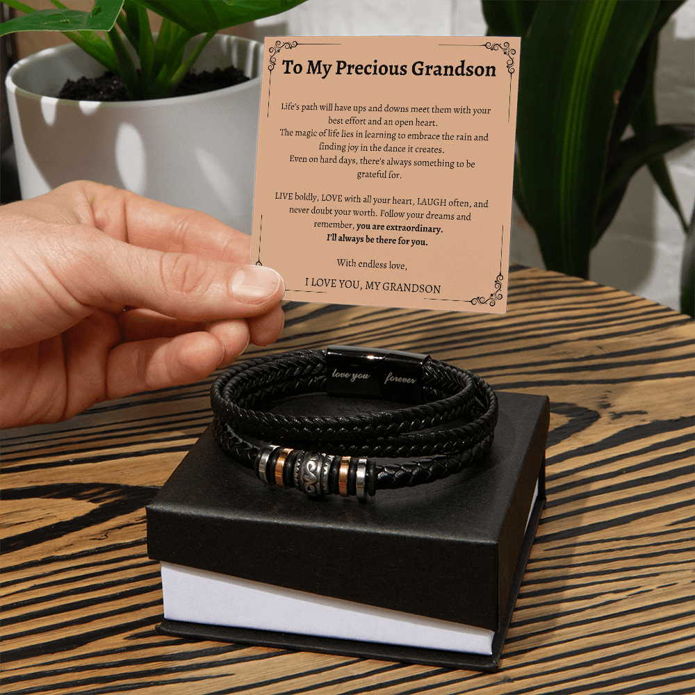Grandson Bracelet - Heartfelt Gift for Grandson