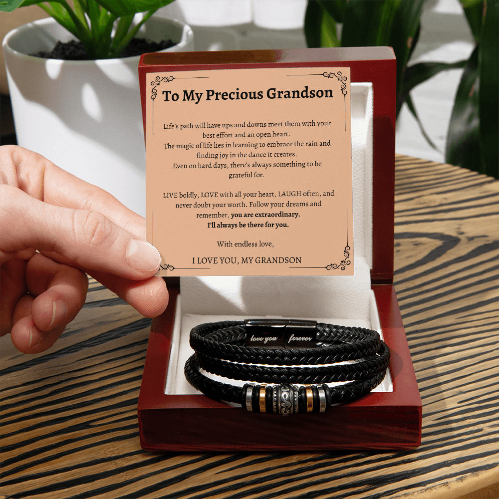 Grandson Bracelet - Heartfelt Gift for Grandson
