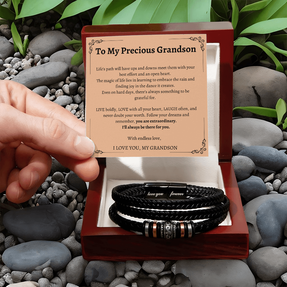 Grandson Bracelet - Heartfelt Gift for Grandson