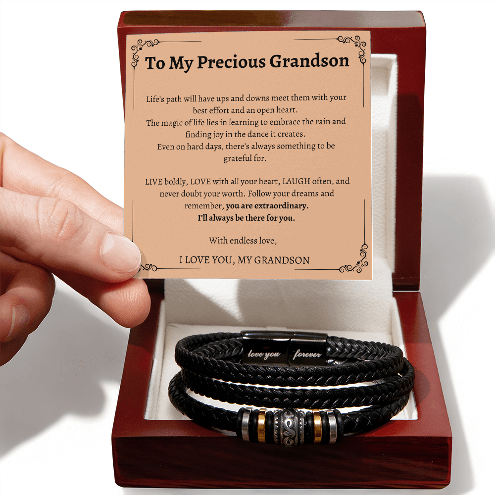 Grandson Bracelet - Heartfelt Gift for Grandson