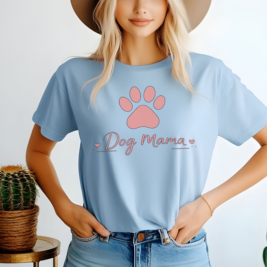 Dog Mama T-Shirt – Cute Paw Print Pet Lover Tee
