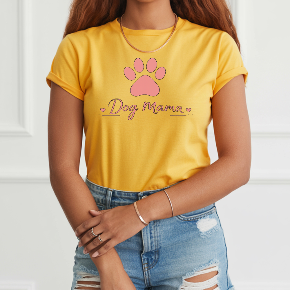 Dog Mama T-Shirt – Cute Paw Print Pet Lover Tee