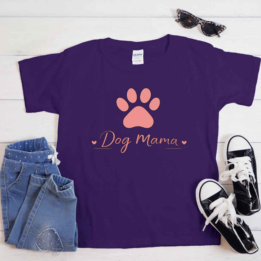 Dog Mama T-Shirt – Cute Paw Print Pet Lover Tee