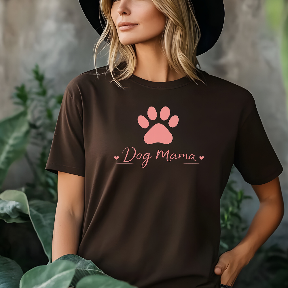 Dog Mama T-Shirt – Cute Paw Print Pet Lover Tee