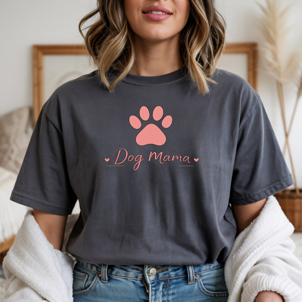 Dog Mama T-Shirt – Cute Paw Print Pet Lover Tee