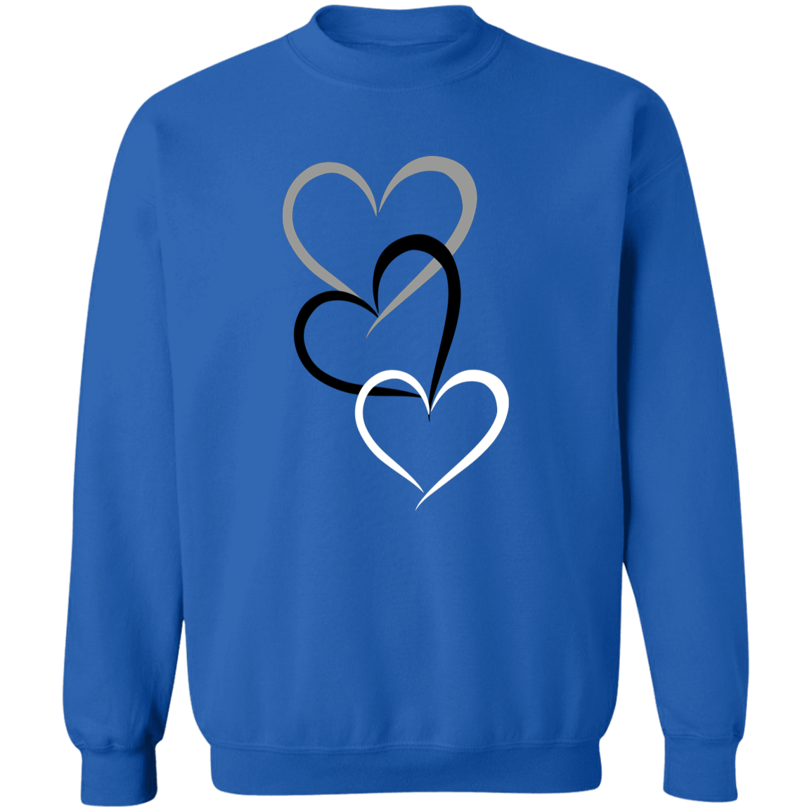 Valentine's Day Sweatshirt ~ 3 Hearts Design