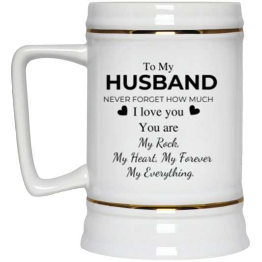 To My Husband Beer Stein 22oz | Personalized Drinkware