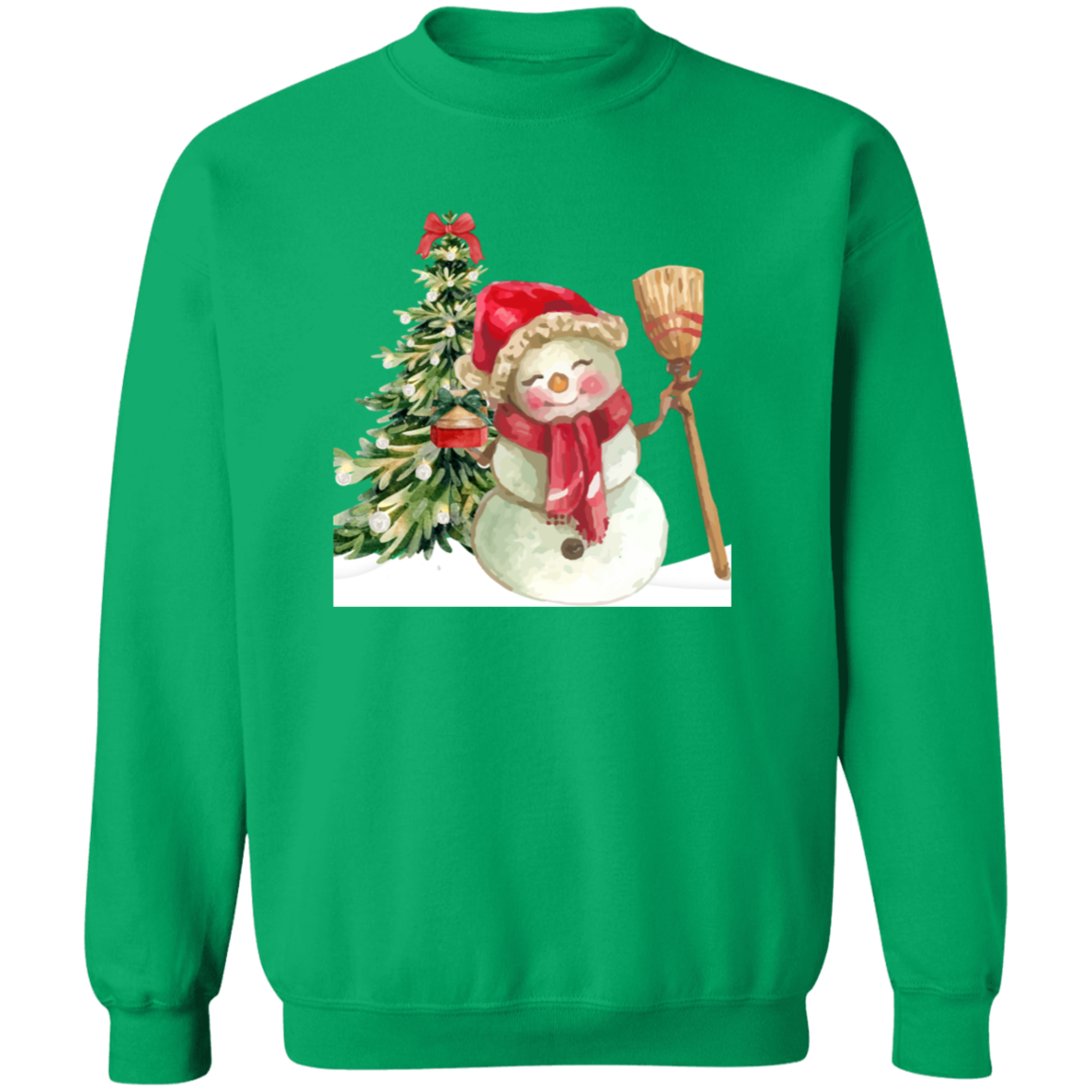 Women's Cozy Snowman Print Long Sleeve Crewneck Sweatshirt