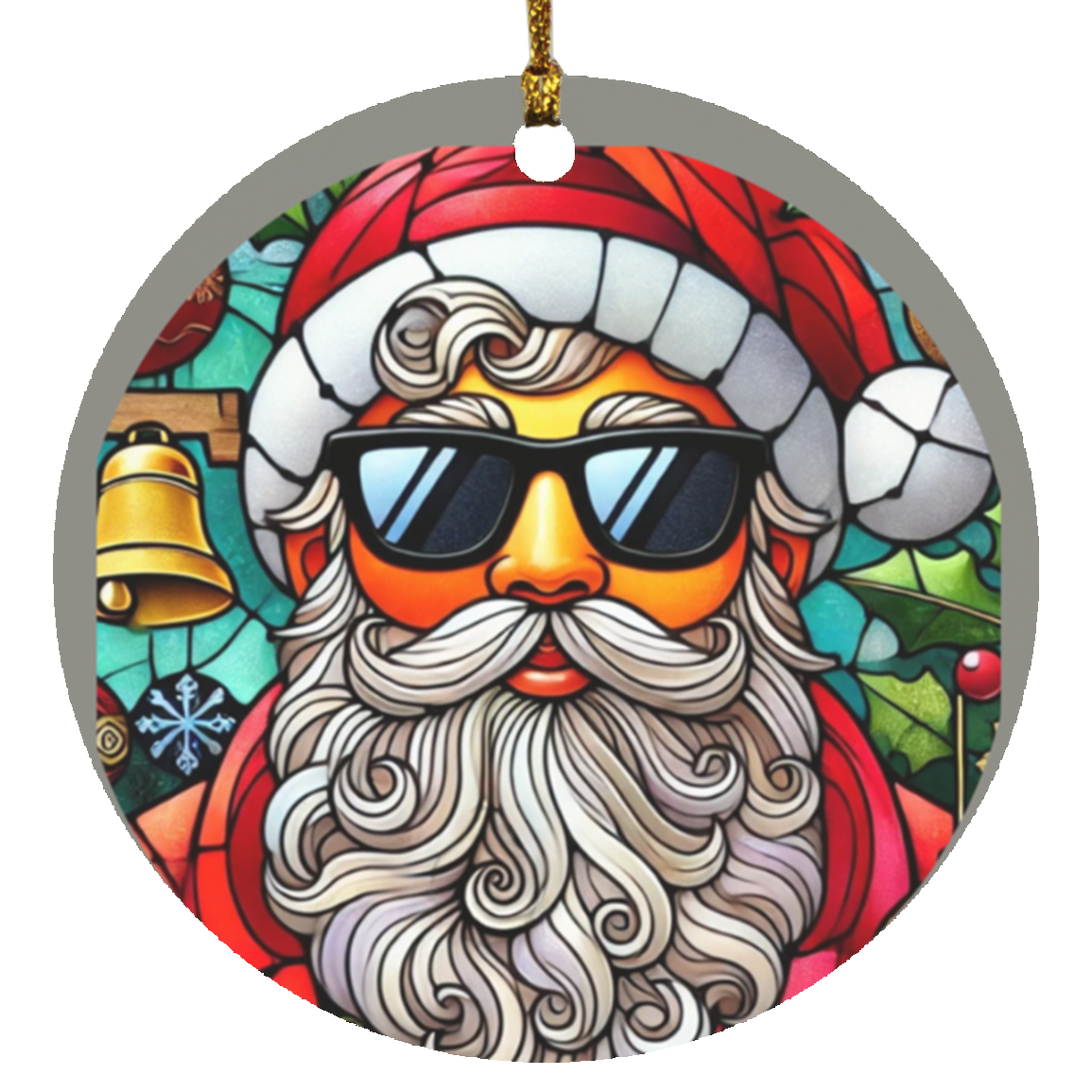 Santa with Swag Christmas Ornaments | Fun Holiday Decor