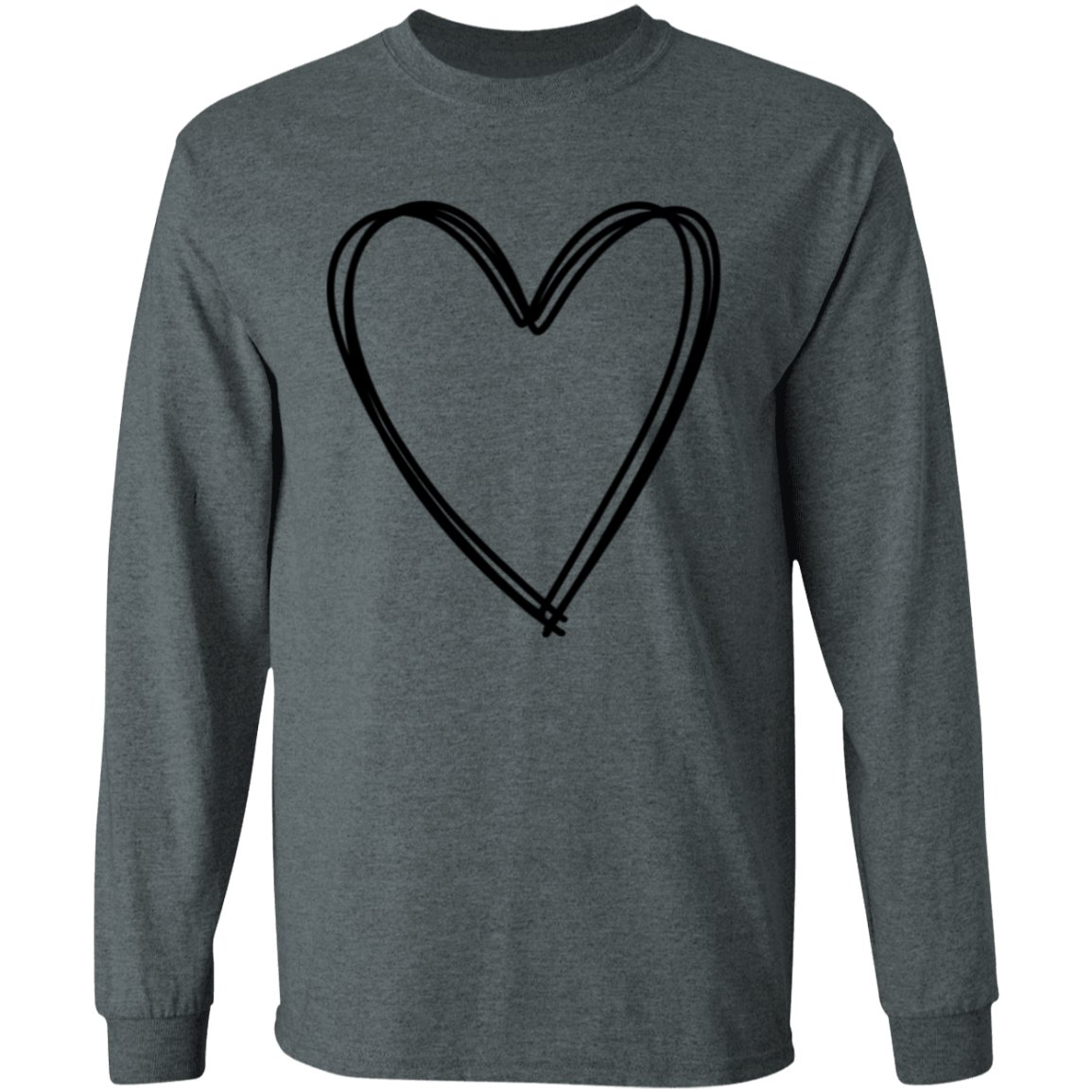 Heart Valentine Long Sleeve T-Shirt For Women