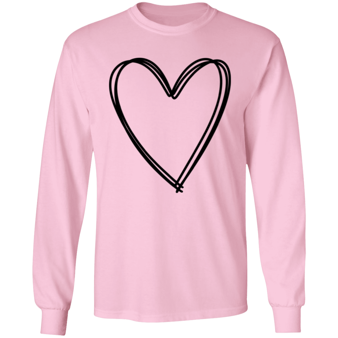 Heart Valentine Long Sleeve T-Shirt For Women