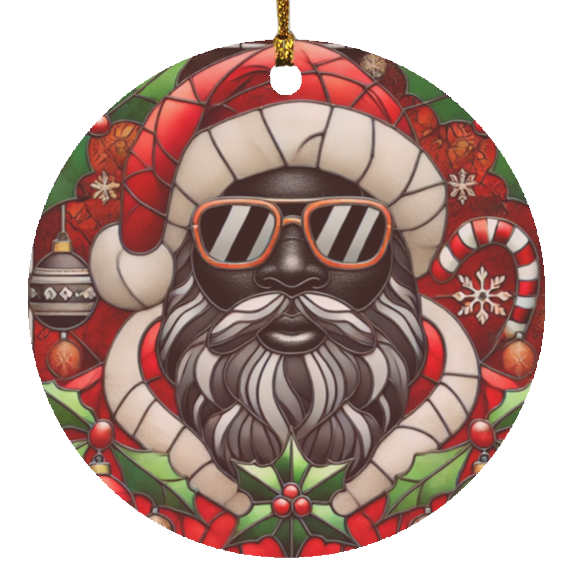 Santa with Swag Christmas Ornaments | Fun Holiday Decor