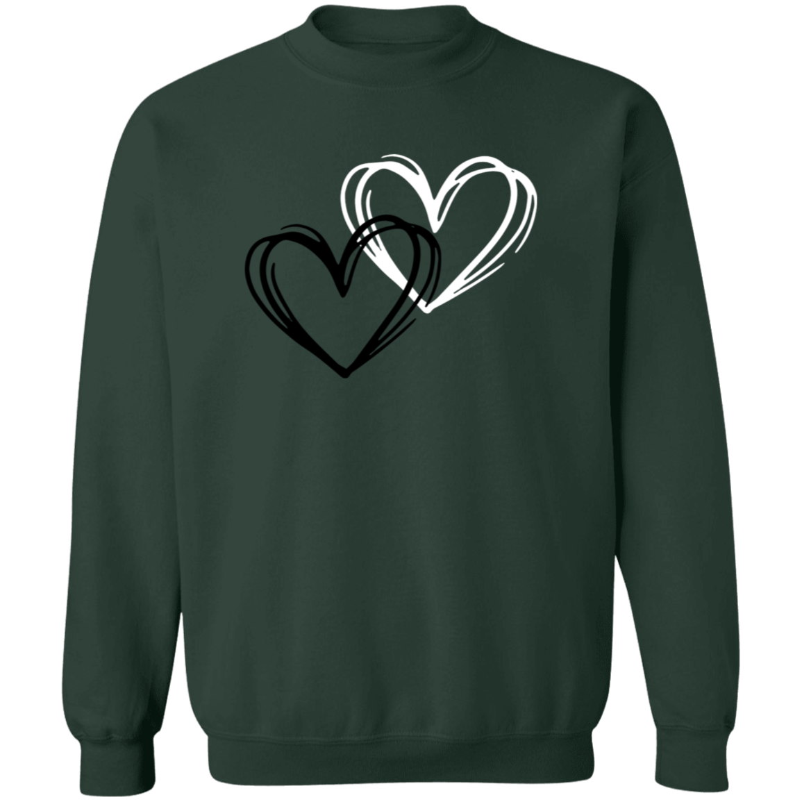 Valentine's Day Sweatshirt - 2 Hearts Design