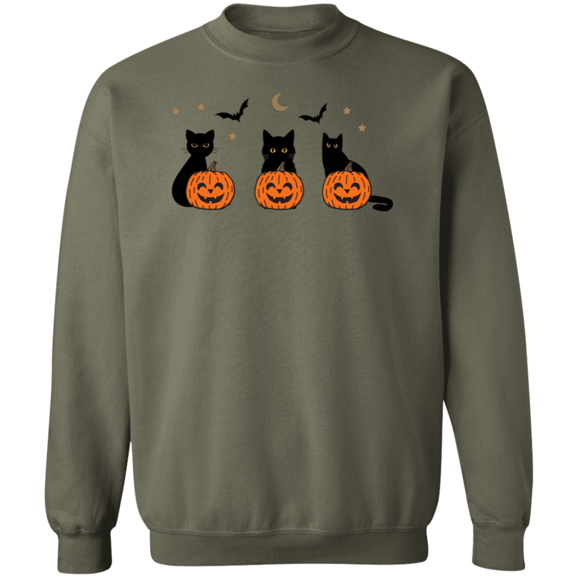 Black Cat  Halloween Sweatshirt