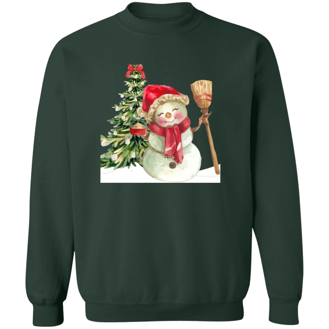 Women's Cozy Snowman Print Long Sleeve Crewneck Sweatshirt