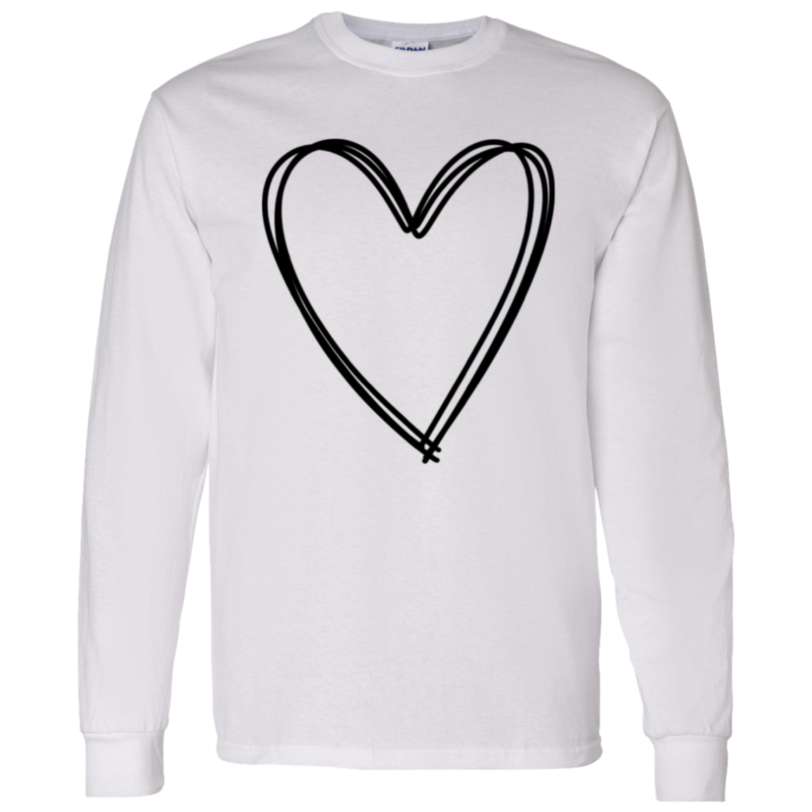 Heart Valentine Long Sleeve T-Shirt For Women