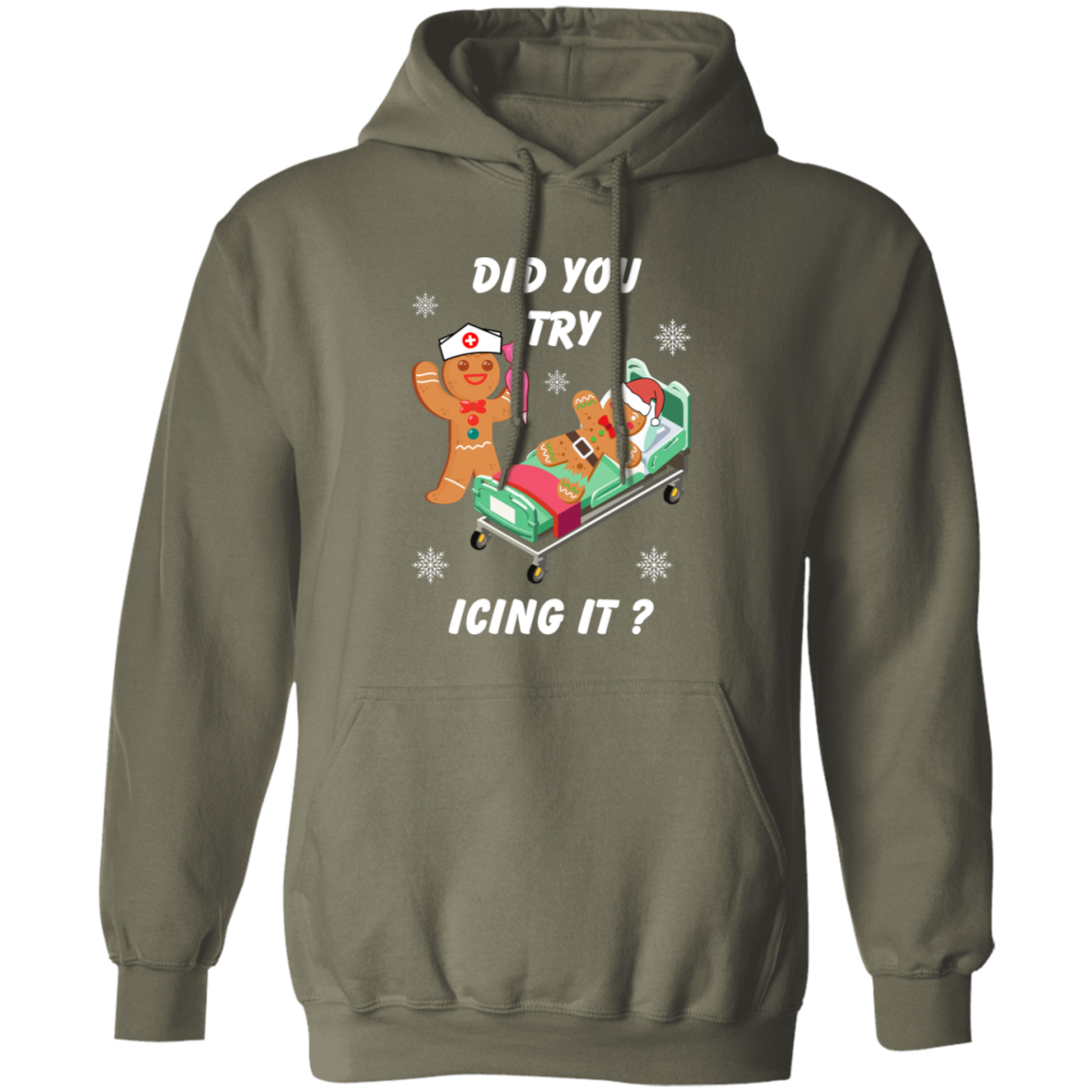 Funny Holiday Tee - 'Did You Try Icing It?' - Cozy Sweatshirt for Christmas  T-Shirt, Sweatshirt, Hoodie