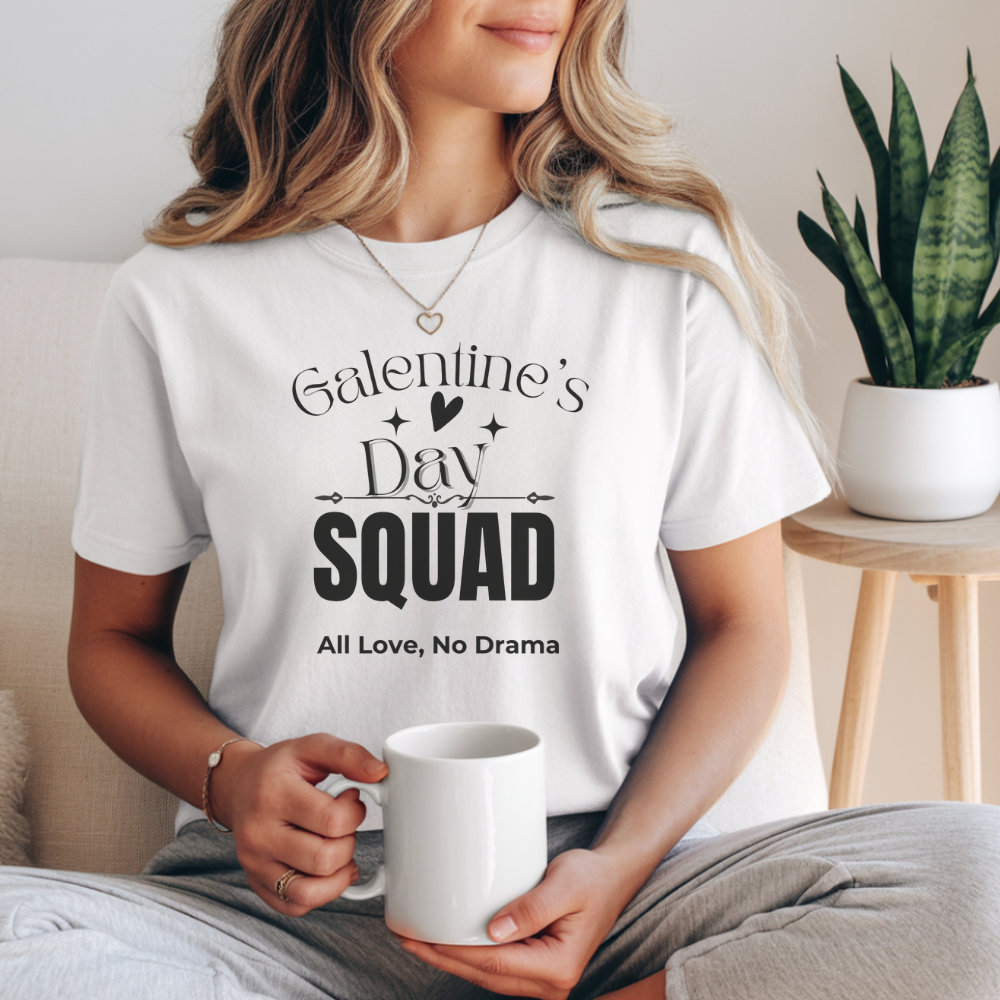 Galentine’s Day Squad T-Shirt – All Love No Drama Tee