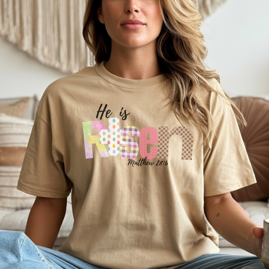 He is Risen T-Shirt - Faith Inspired Christian Apparel