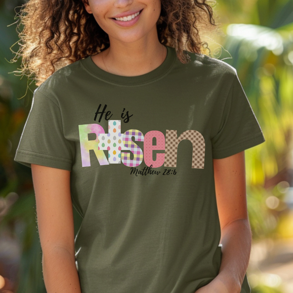 He is Risen T-Shirt - Faith Inspired Christian Apparel