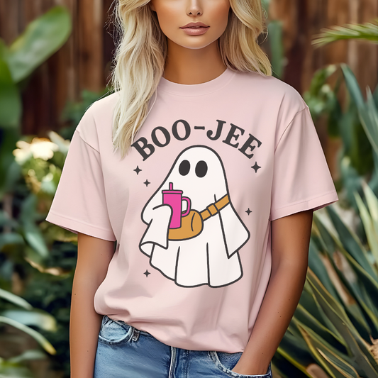 Boo-jee Halloween T-Shirt | Funny Ghost Graphic Tee for Teens & Women