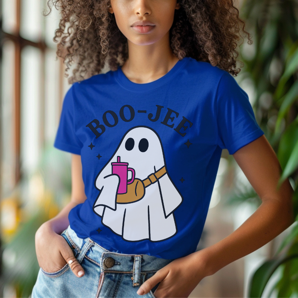 Boo-jee Halloween T-Shirt | Funny Ghost Graphic Tee for Teens & Women